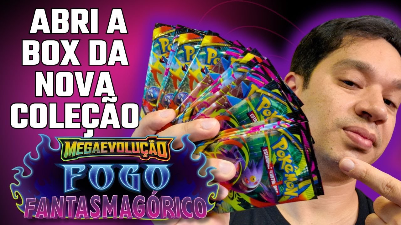 ABRI A CAIXA DA NOVA COLEÇÃO FOGO FANTASMAGÓRICO #pokemontcg #pokemon