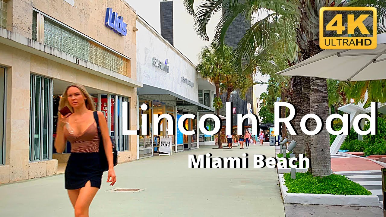 Miami Beach 4k Lincoln Road Mall Walking Tour