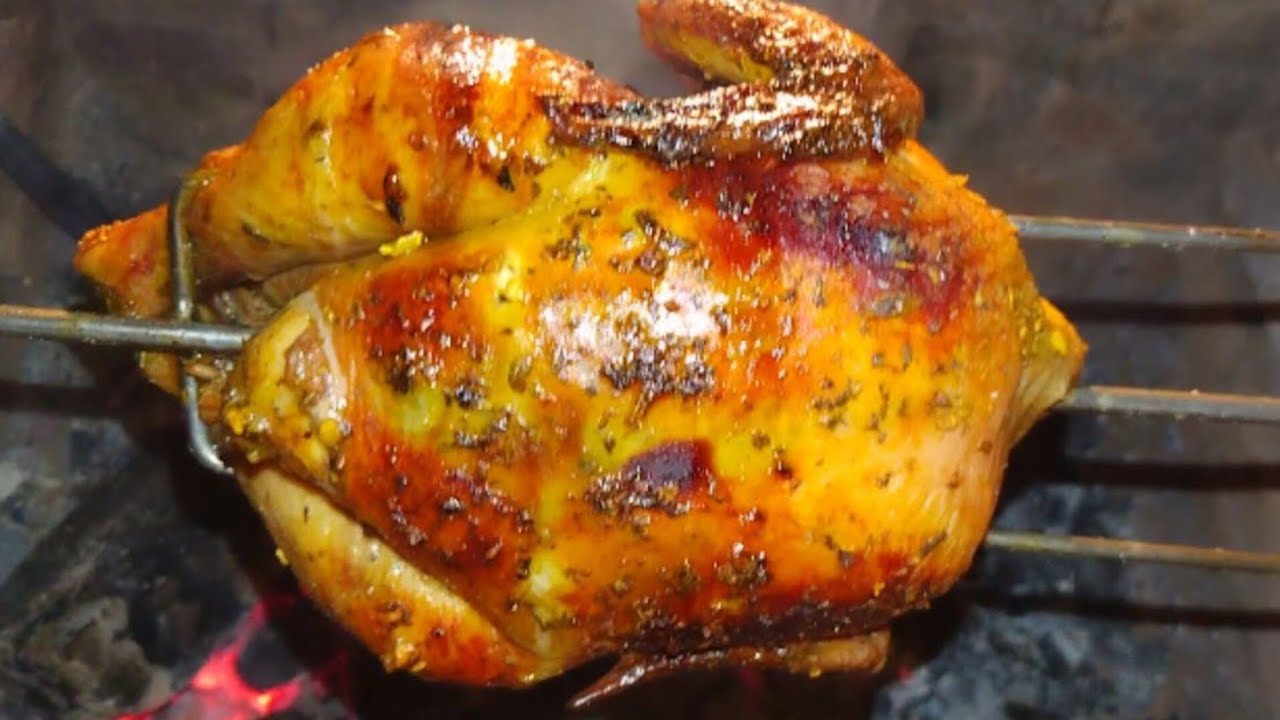 POLLO ENTERO AL SPIEDO COMO PREPARAR