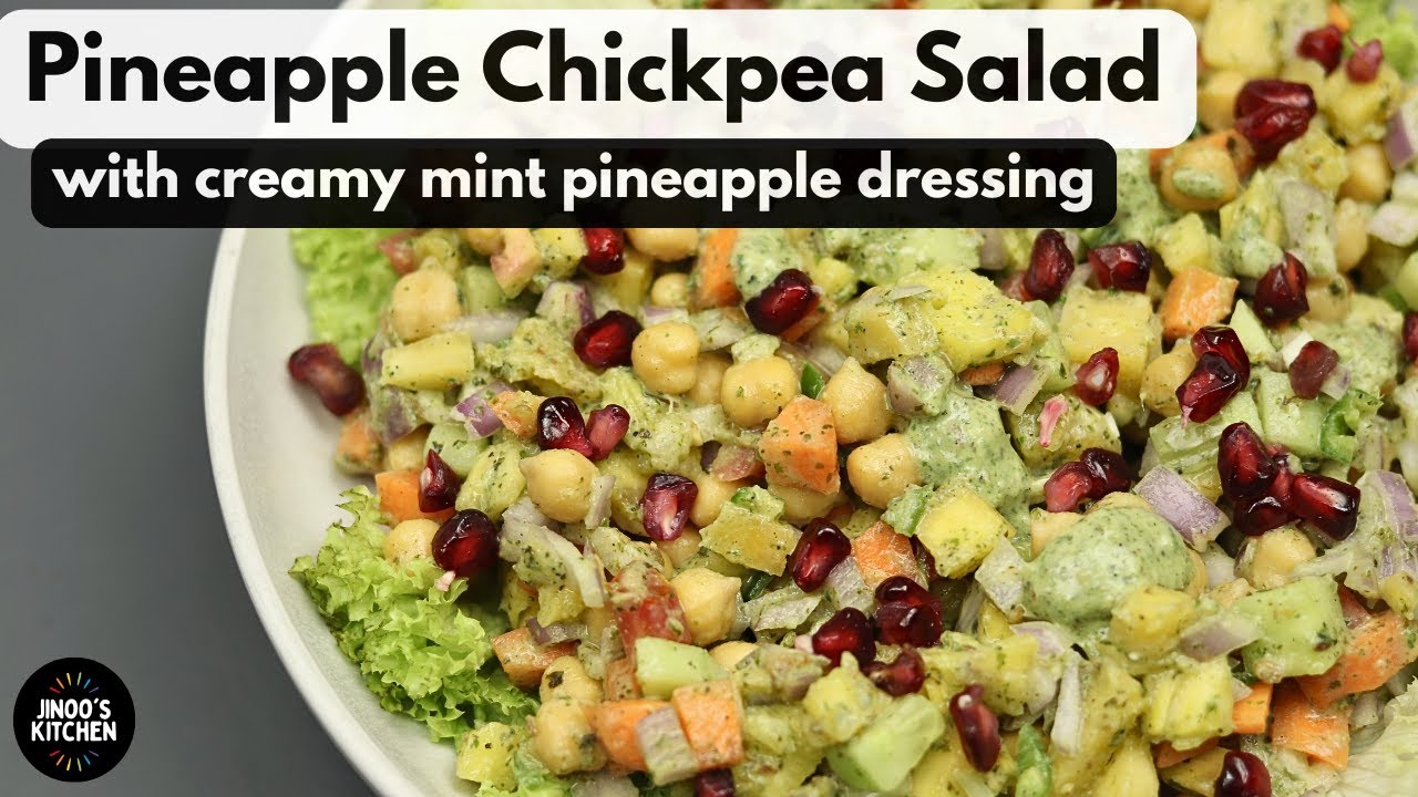 Creamy Pineapple Salad with Mint Dressing | High Protein Salad | No Mayo Healthy Salad # 44
