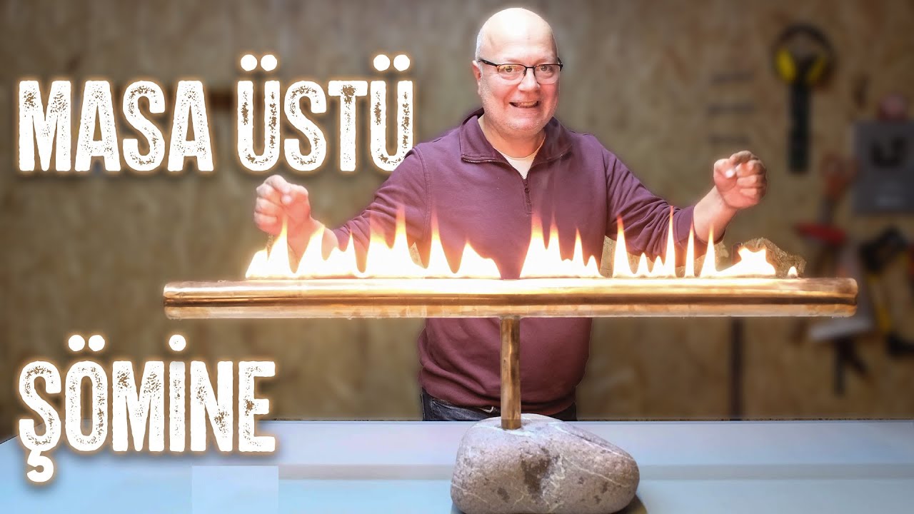 BAKIRDAN MASA ÜSTÜ ŞÖMİNE YAPTIM - SÜPER ISITIYOR!