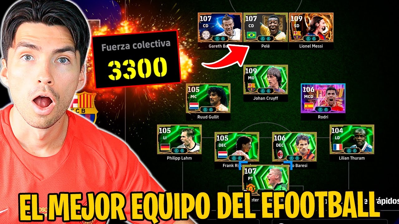 PRUEBO UNA PLANTILLA DE 5000 DÓLARES EN EFOOTBALL!! 3300 DE FUERZA COLECTIVA 😱
