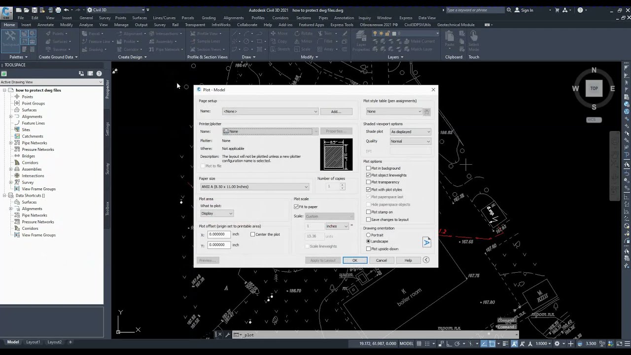 Autocad: как защитить чертеж для предварительного просмотра заказчиком.