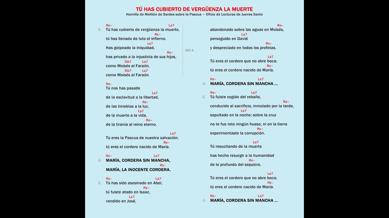 Tú has cubierto de vergüenza la muerte