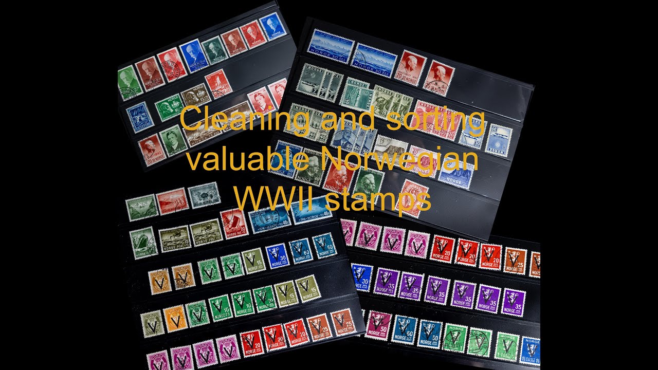 Cleaning valuable Norwegian WWII stamps