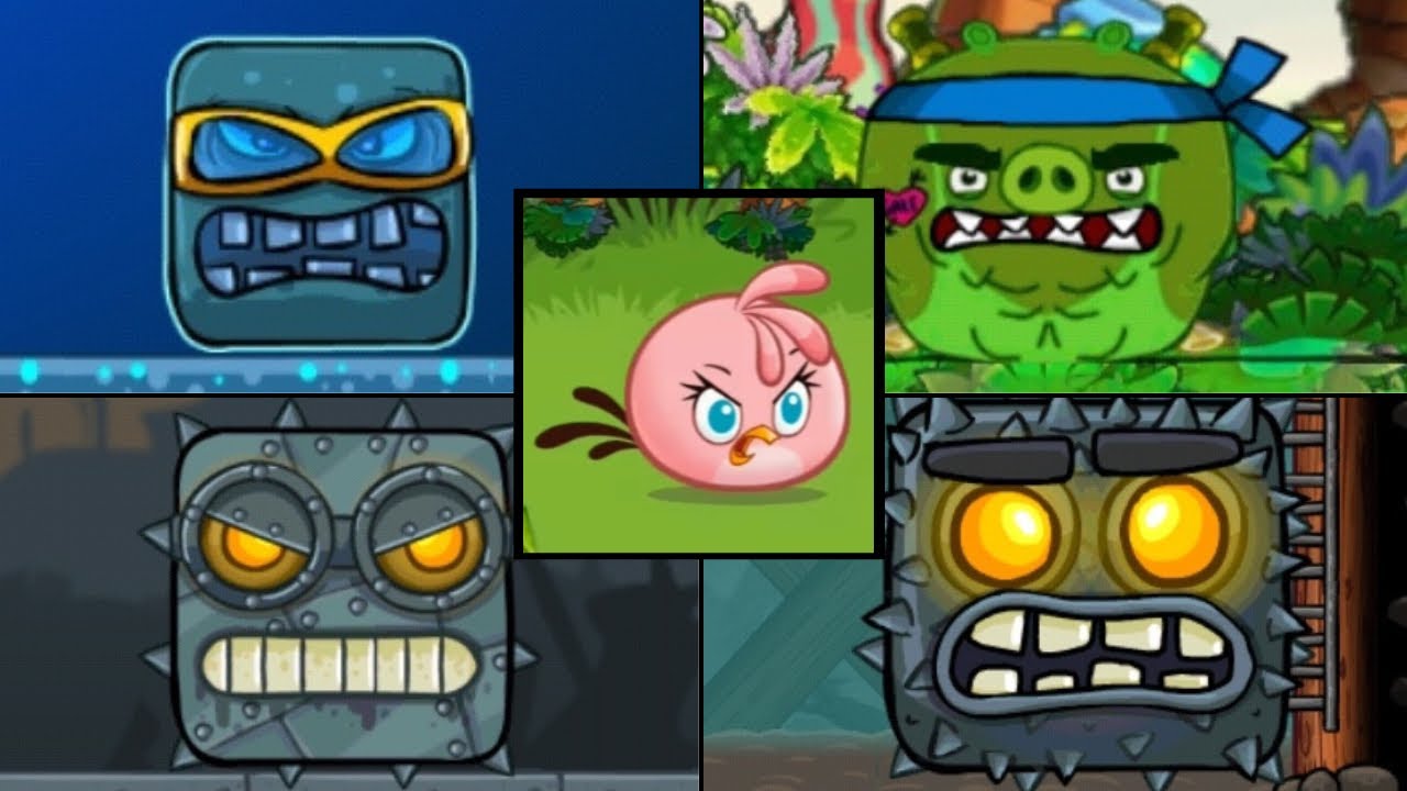 Angry Birds Stella Ball Red Ball 4 Mod - All Bosses (Luta dos Bosses) 1080P 60 FPS