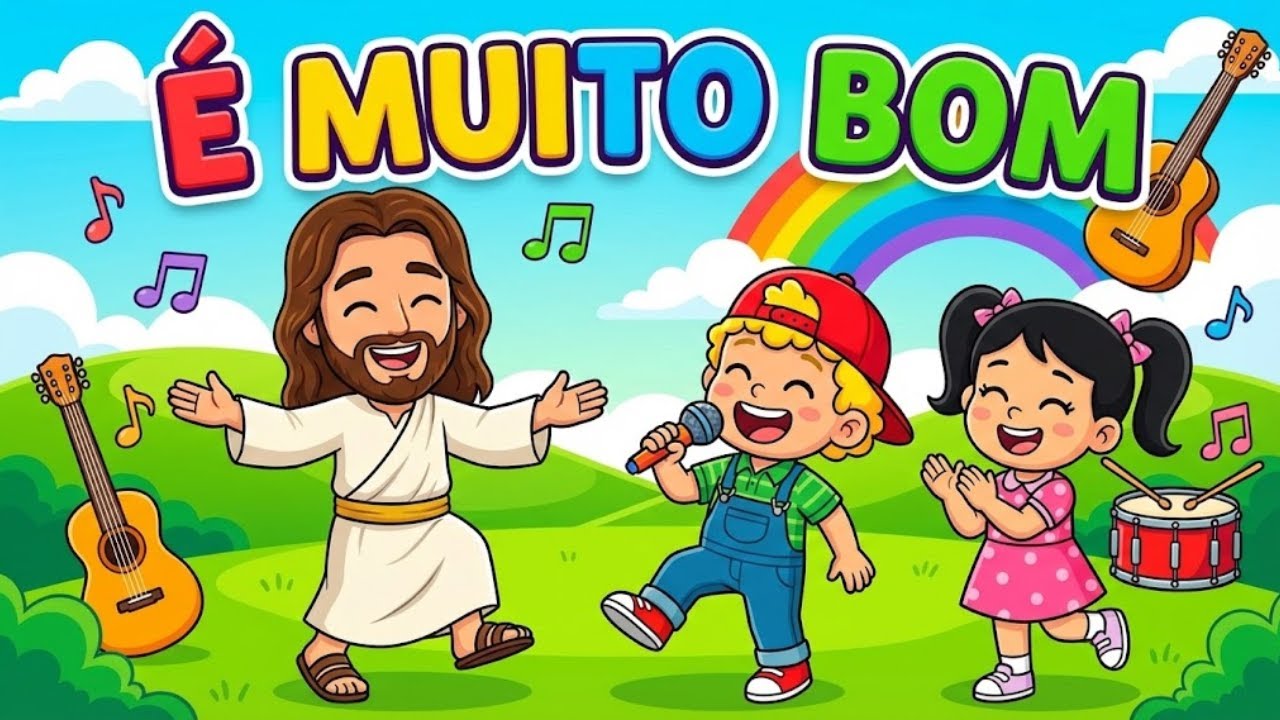 É MUITO BOM 🎵 Playlist Infantil de Louvor | Música Gospel Infantil | COLETÂNEA DE MÚSICAS INFANTIS