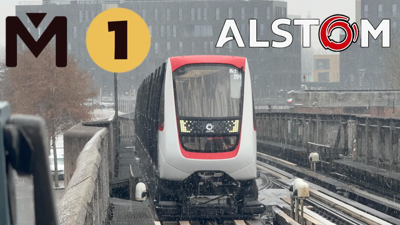 Vidéo [MÉTRO] Ligne 1 🟡 [ALSTOM] Trajet Complet Allez-Retour MÉTROPOLIS Boa Rame Mc 209