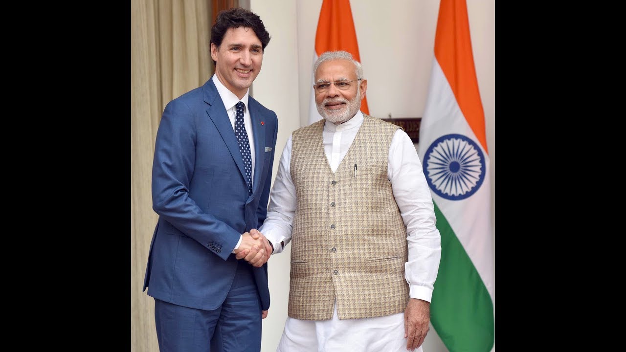 PM Narendra Modi and Canadian PM Justin Trudeau at the Joint Press Statement