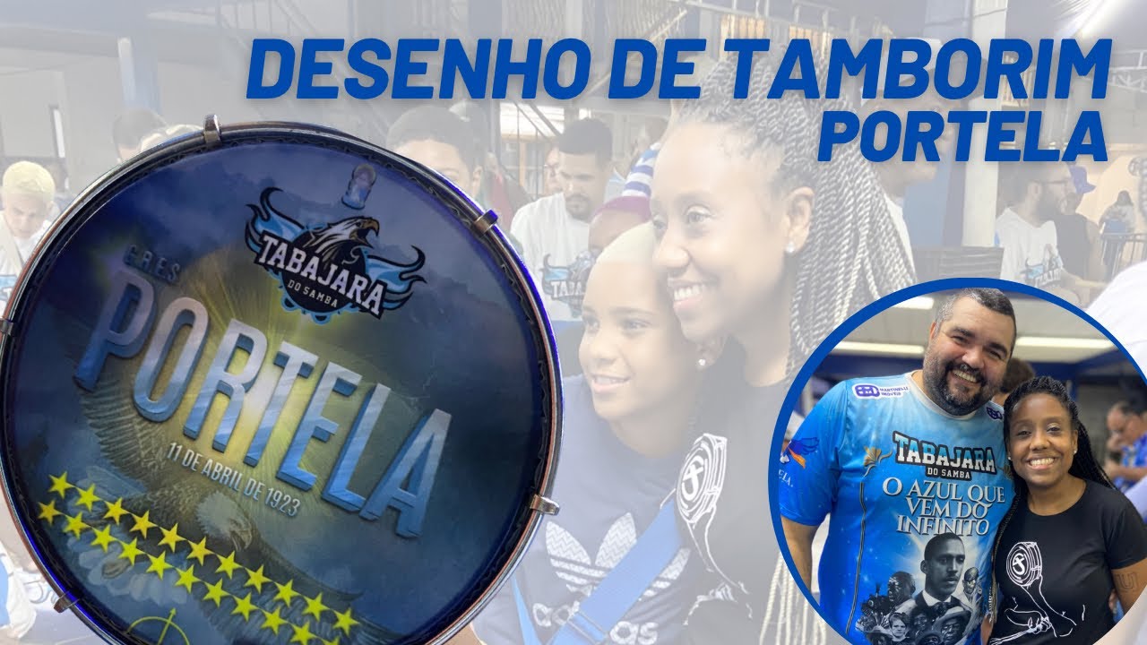 Desenho de Tamborim da Portela - Carnaval 2023.