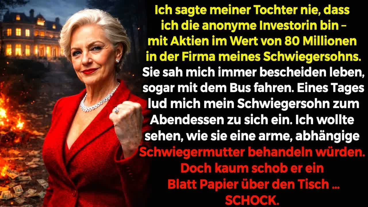 Nie erzählte ich meiner Tochter, dass ich die anonyme Investorin mit 80 Mio  € Aktien bin