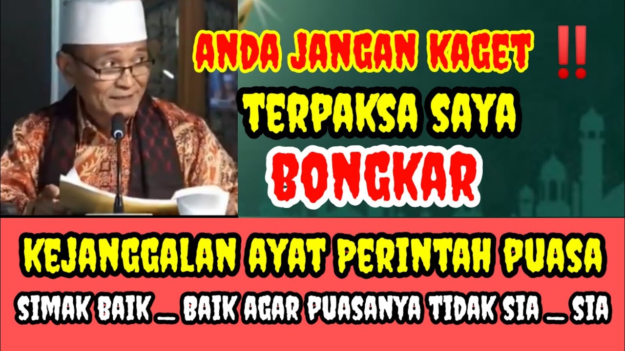 Buya Syakur ‼️ Bongkar Kejanggalan Tafsir Ayat Perintah Puasa 😱