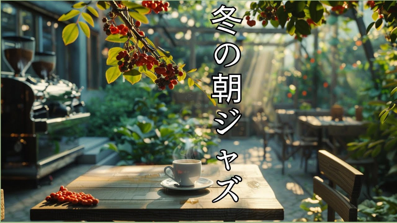 冬の朝にそっと流したいカフェジャズ ― 静かな庭で迎える、澄んだモーニングタイム【朝 / 作業 / リラックス】