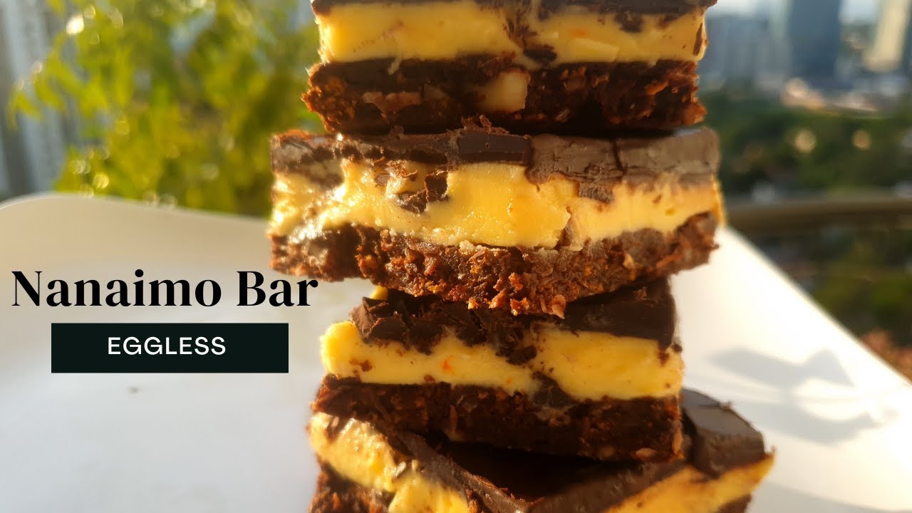 Nanaimo Bar || eggless || Veg Foodista