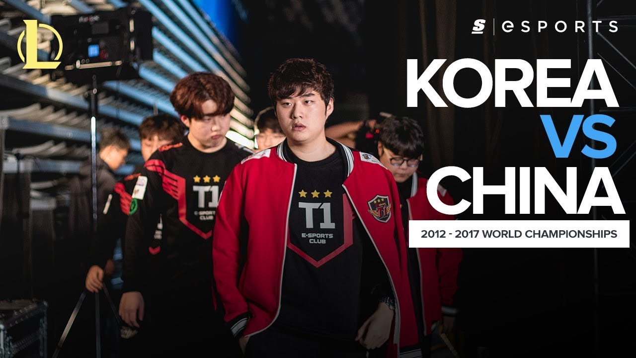 The BEST of Korea versus China from EVERY LoL World Championship ft. SKT, RNG and SSG (2012 - 2017)