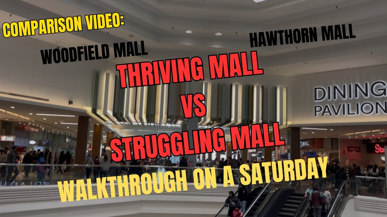 Thriving Mall vs. Struggling Mall on a Saturday