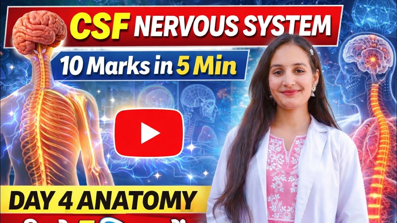 CSF Nervous System Anatomy in 5 Minutes | Score 10/10 in Anatomy Exam #anatomy #bams#motivation#10m