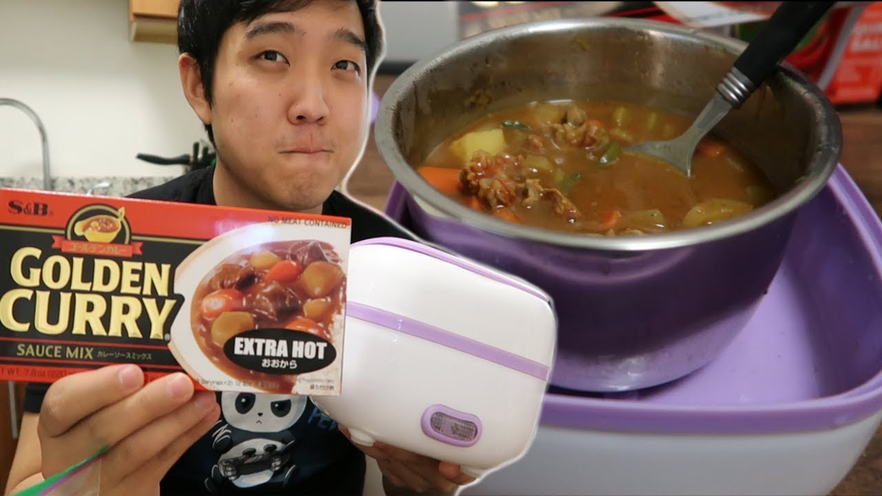 Cooking Japanese GOLDEN CURRY with Electric Bento Lunchbox
