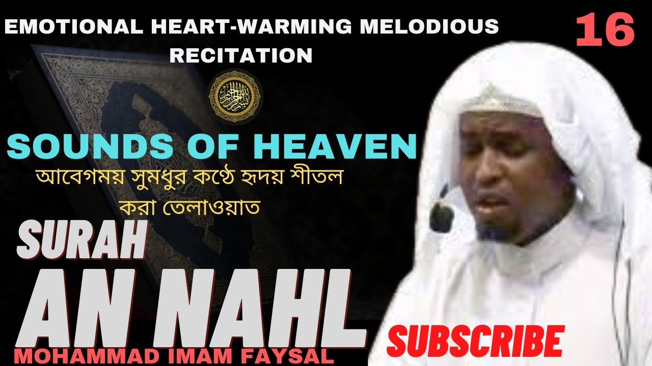 16. Surah An-Nahl سورة النحل  সূরা নাহল | Recited by Imam Feysal.