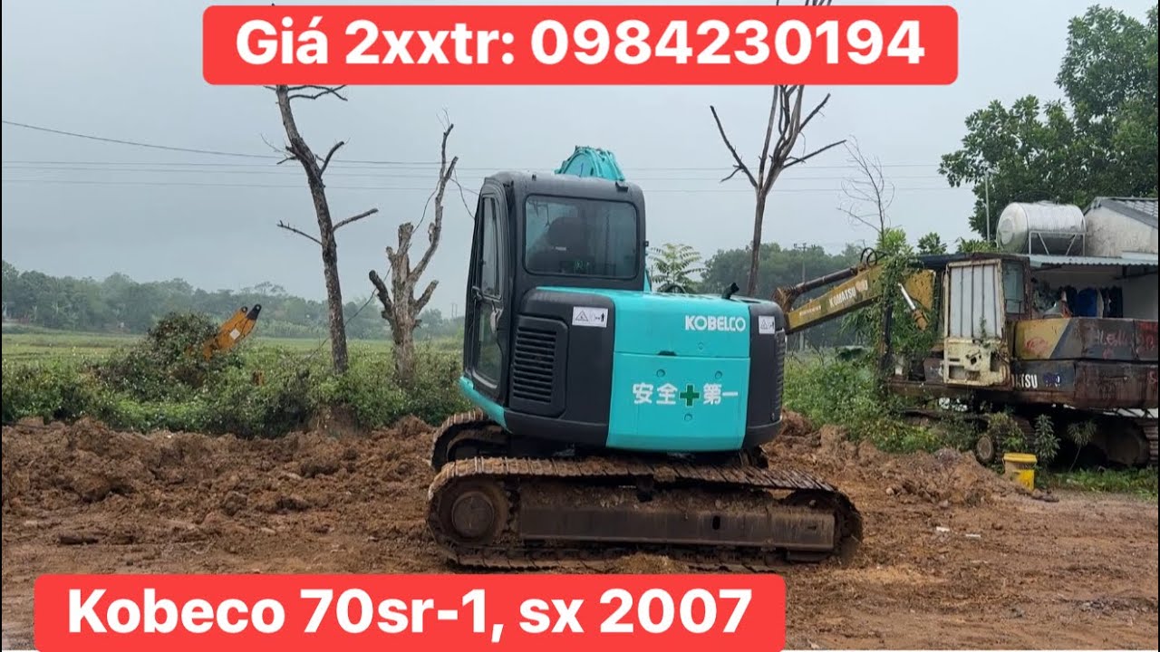 Bán máy KoBeco 70sr-1, sx 2007, máy chất, gầm bệ ko mọt, thuỷ lực khoẻ, cầu xích đep: 0984230194