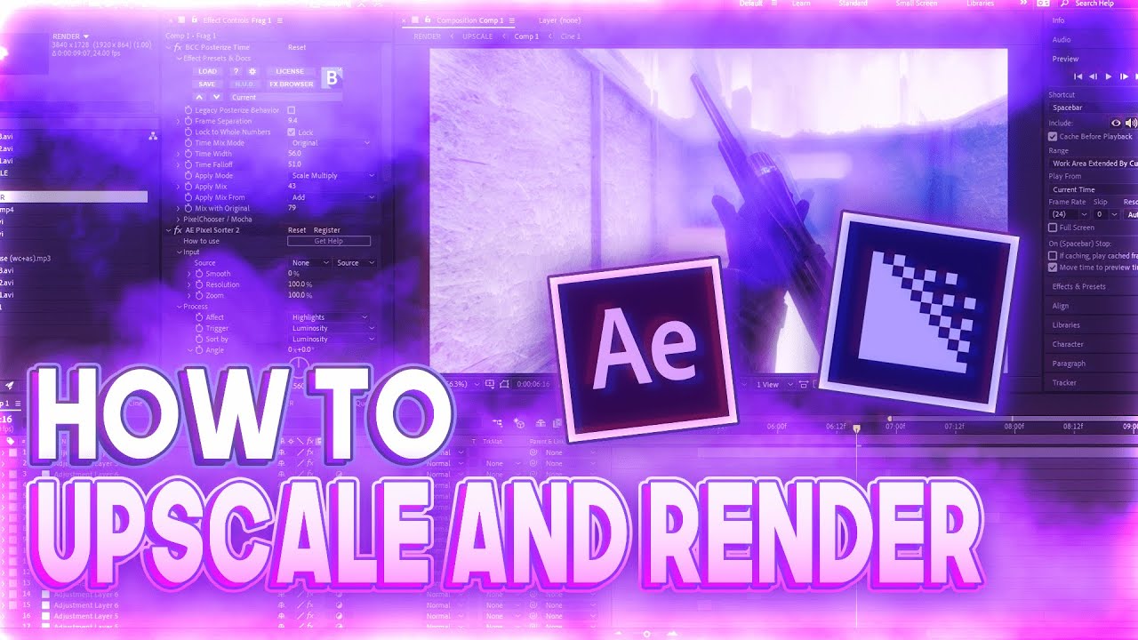 How To Upscale With Best Render Settings in After Effects [Tutorial]