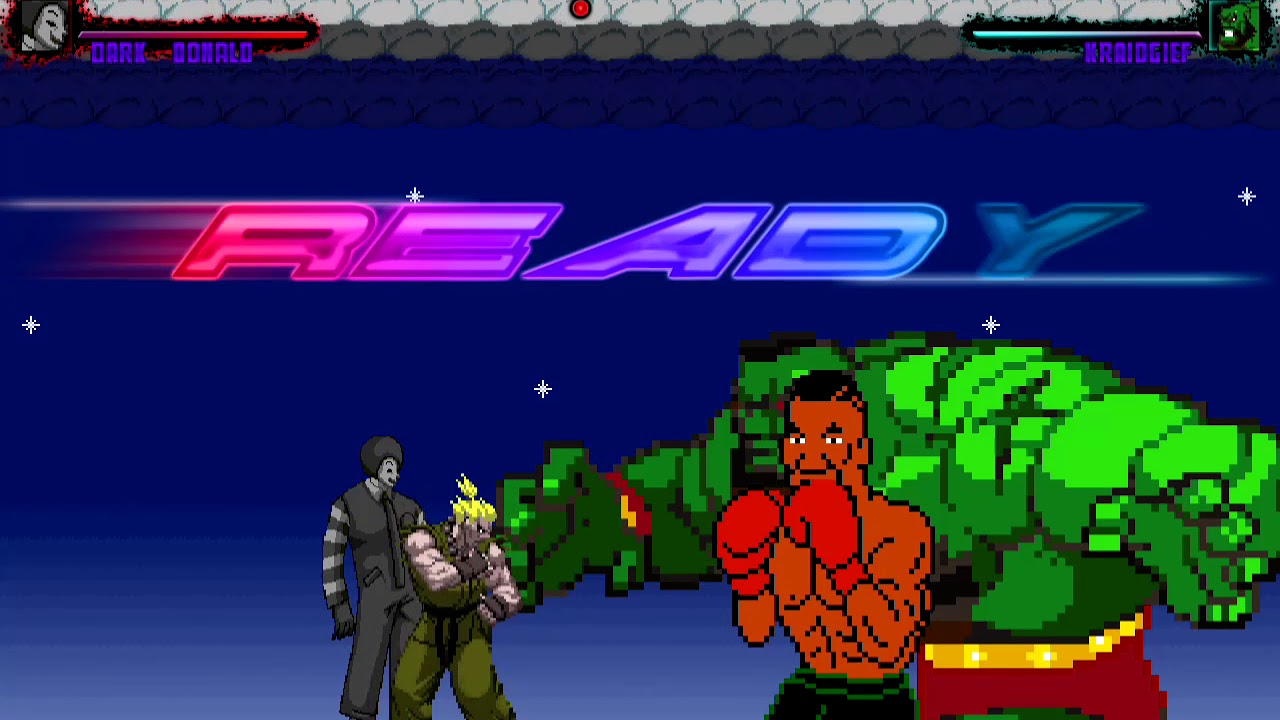 Mugen Request Rare Akuma & Dark Donald vs Mike Tyson & Kraidgief