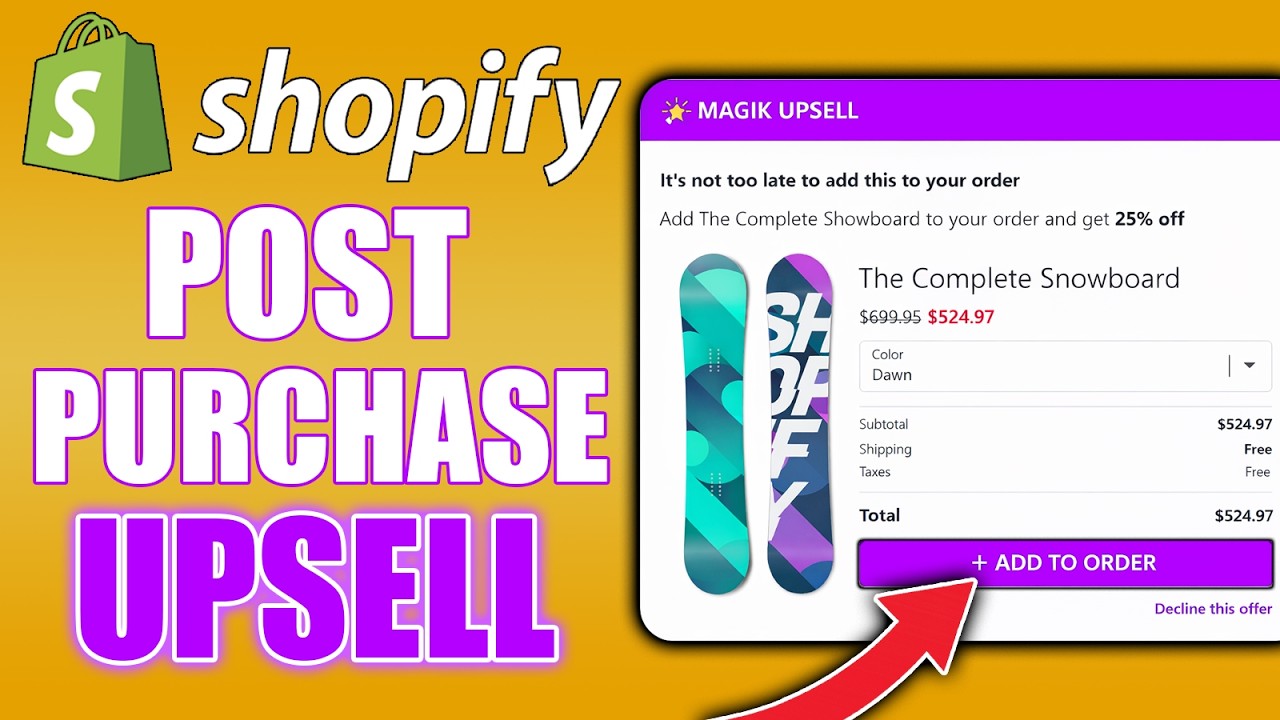 Shopify Post Purchase Upsell Tutorial - INSTANTLY Setup AUTOMATIC 1-Click Upsells In Your Store