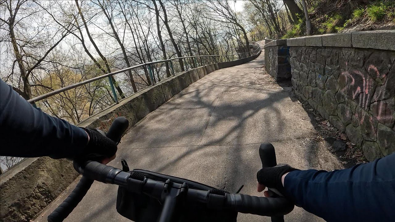 Through Kyiv on gravel bike | 4K GoPro