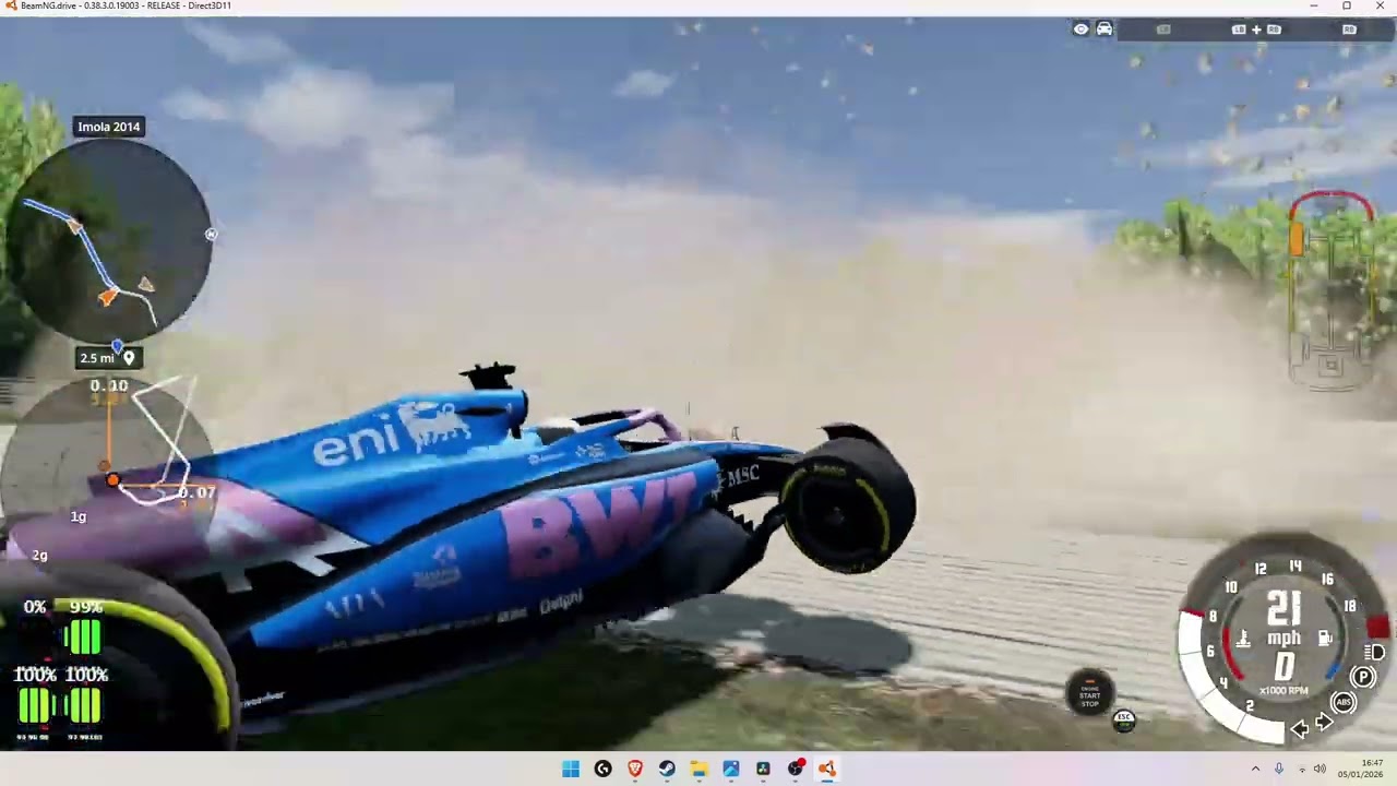 Bam ng drive f1 crashes [f1 mod]