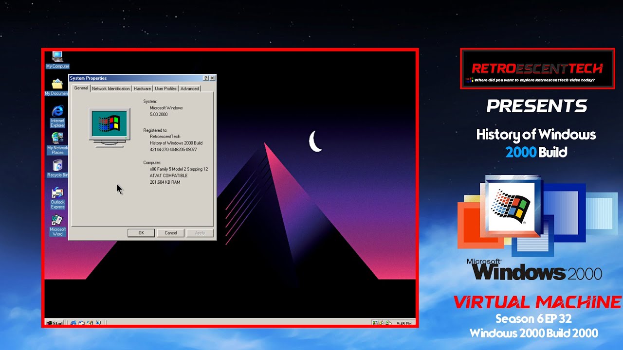 RetroescentTech VM Series Season 6 EP32 - Windows 2000 Build 2000 - History of Windows 2000 Build