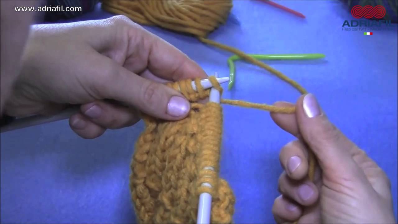 Adriafil tutorial: Knit bobble stitch / Tricoter des noppes