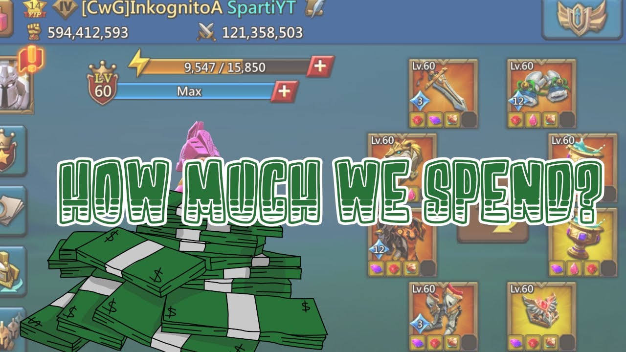 TOTAL COST of THE NEW KINGDOM ACCOUNT - Lords Mobile