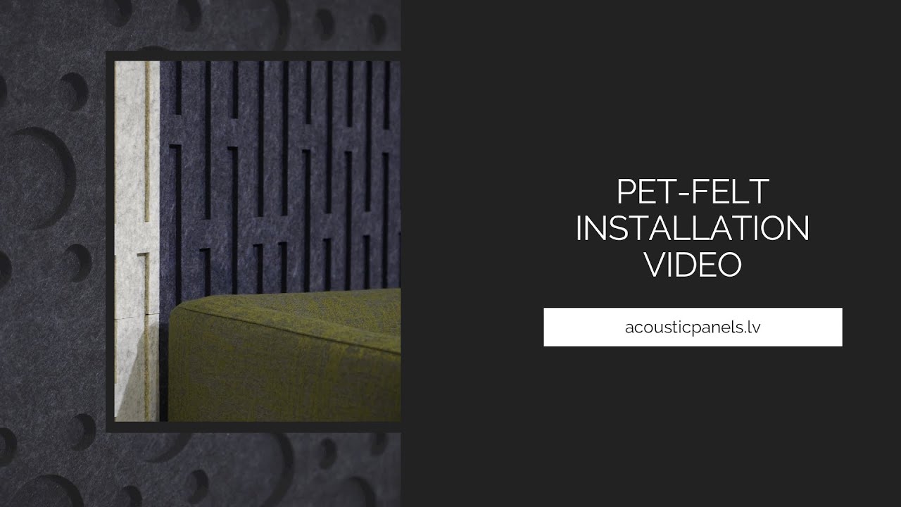 PET-FELT acoustic panels installation (Nordeca acoustic panels)