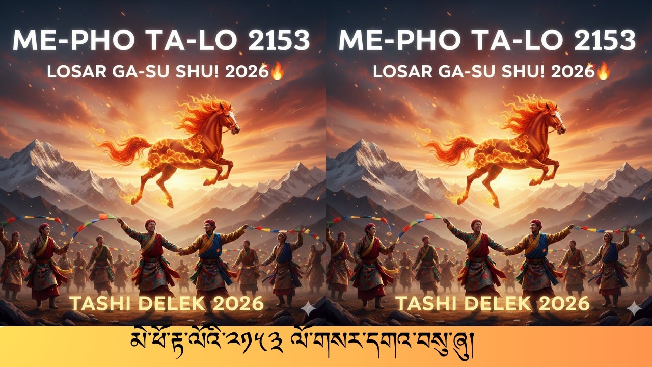 མེ་ཕོ་རྟ 2153 ལོ་གསར | Tibetan Losar New Year Dance Song 🎉