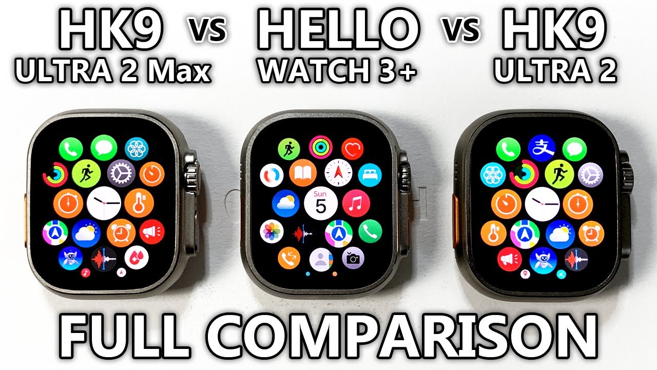 HK9 Ultra 2 Max vs Hello Watch 3 Plus vs HK9 Ultra 2 FULL COMPARISON Best Sport SmartWatches 2024!