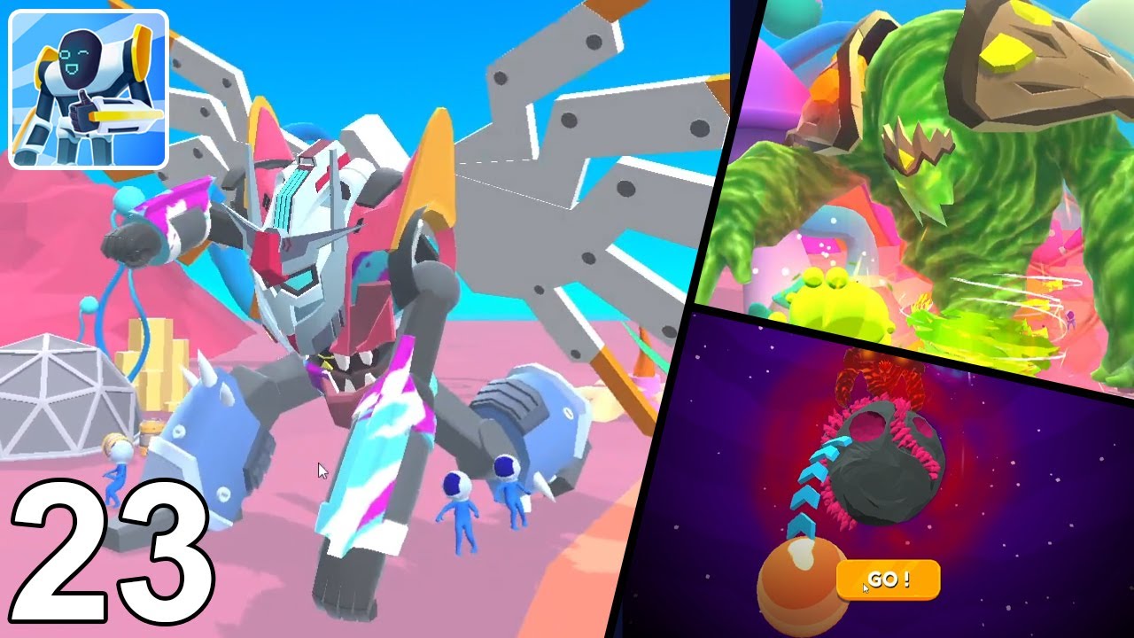 Mechangelion Robot Fighting Gameplay Walkthrough Part 23: Boss Fight, New Planet Dark Lava Planet