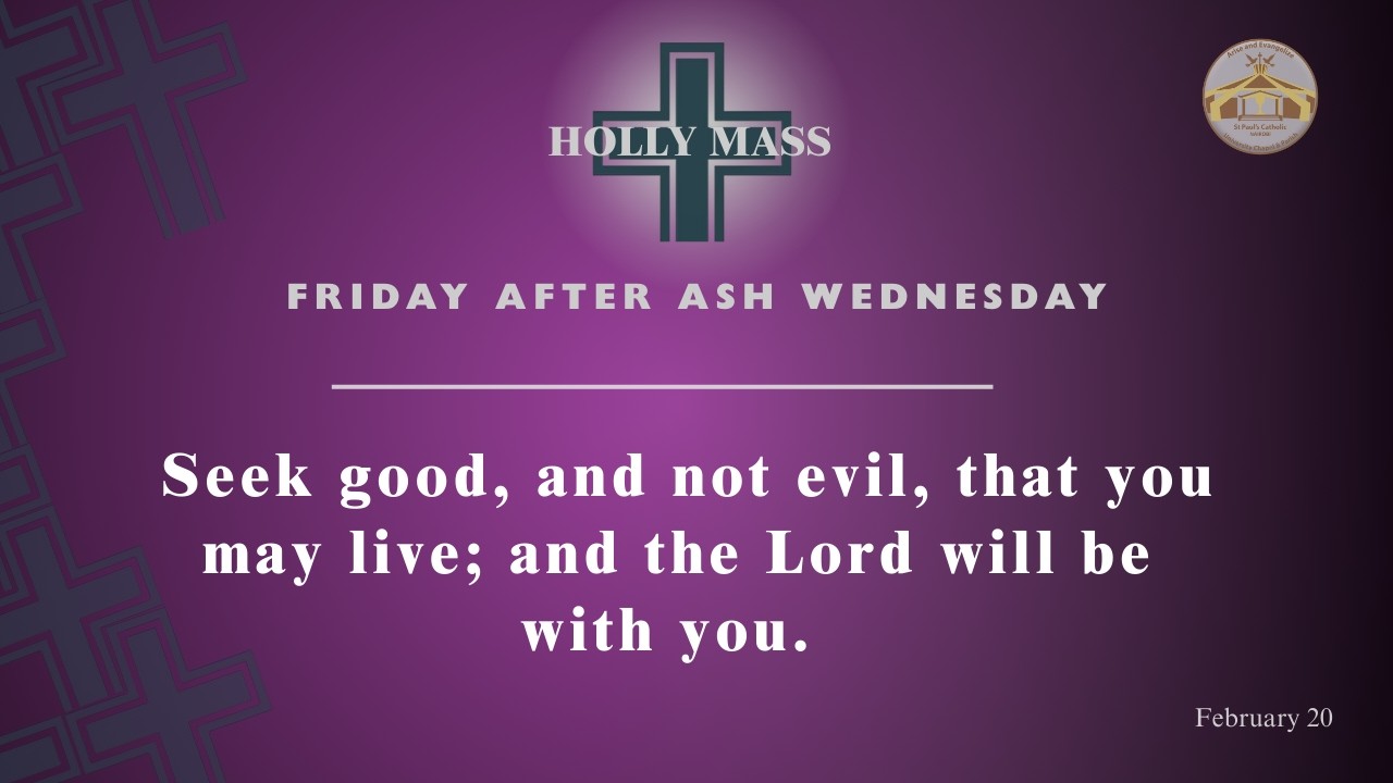LIVE CATHOLIC 7:00 AM|FRIDAY AFTER ASH WEDNESDAY| February 20
