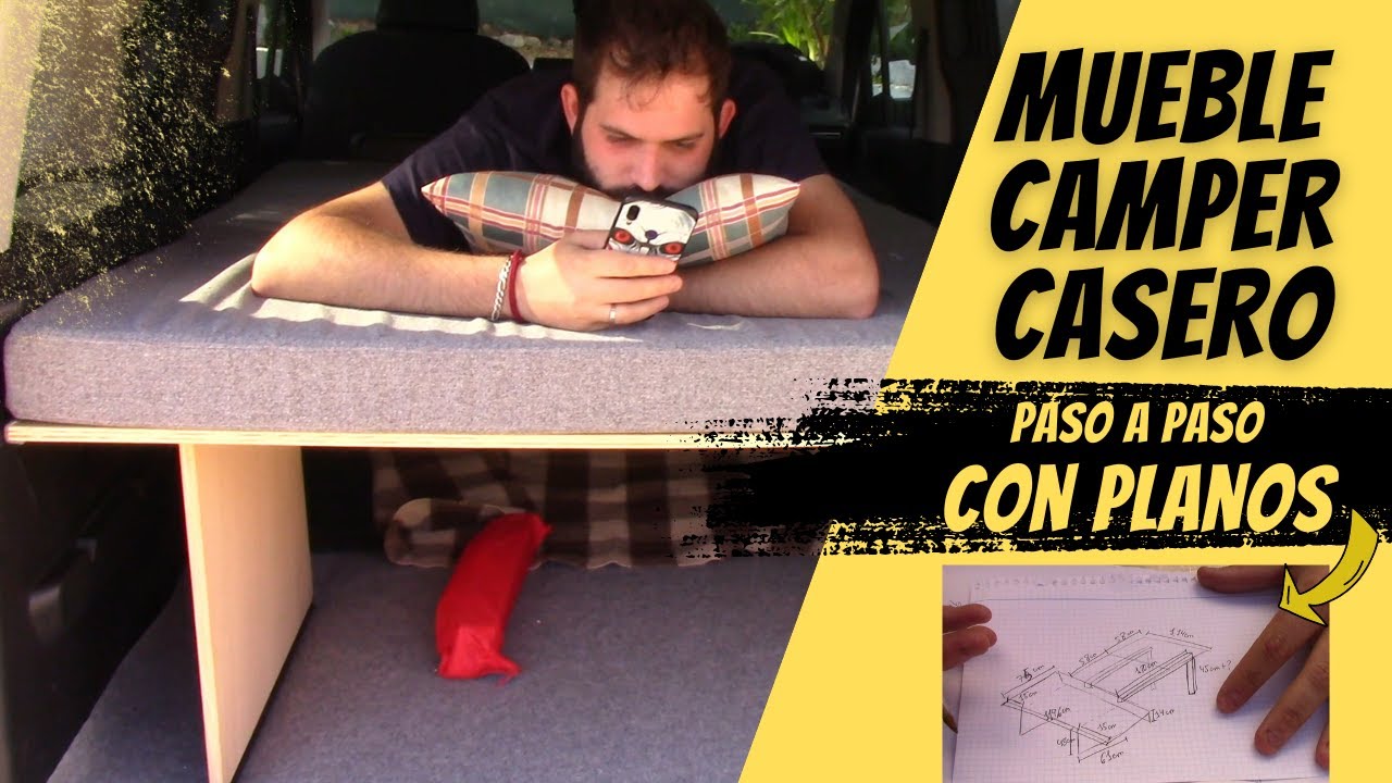 Como hacer un MUEBLE CAMPER 100% CASERO, PLEGABLE y BARATO
