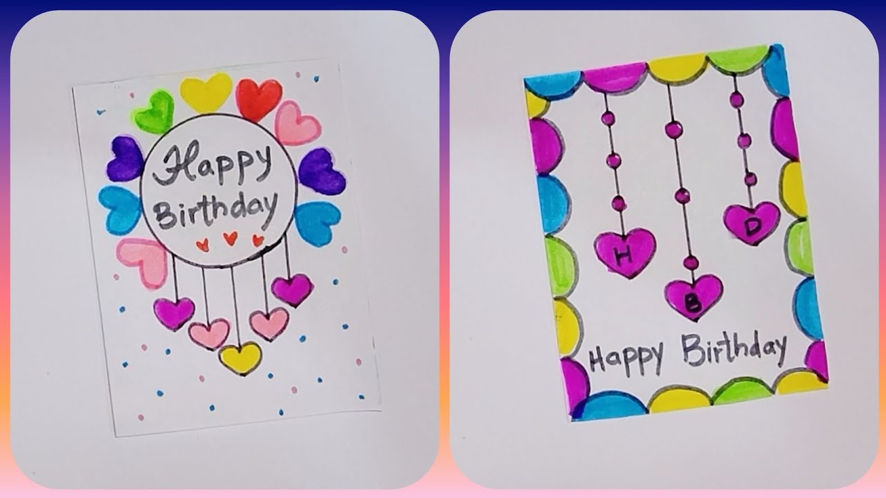 2 Very Easy DIY Birthday Greeting Card/Handmade Birthday Greeting Card #diy #greetingcard
