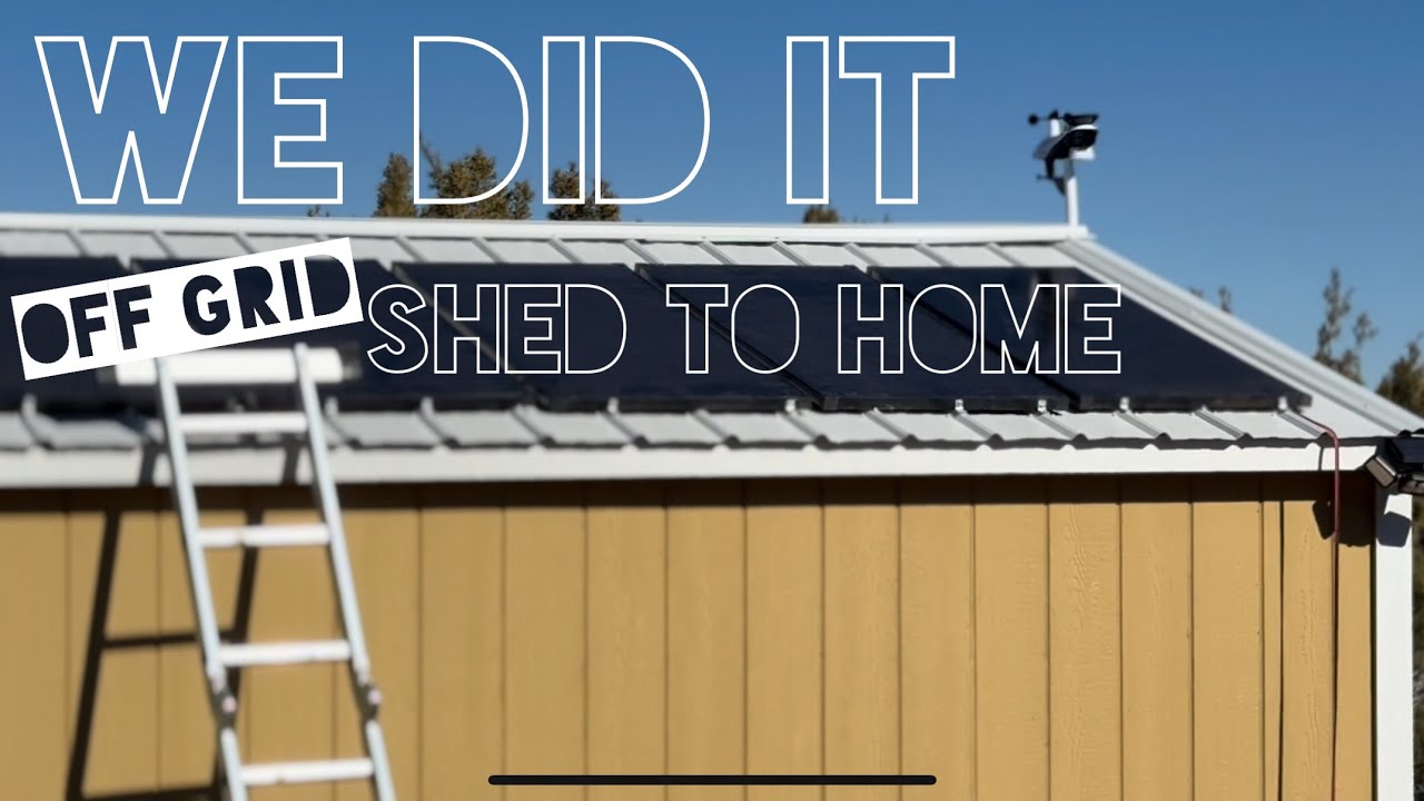 Solar goes up!! |off-grid,couple,homesteading,shed to home|