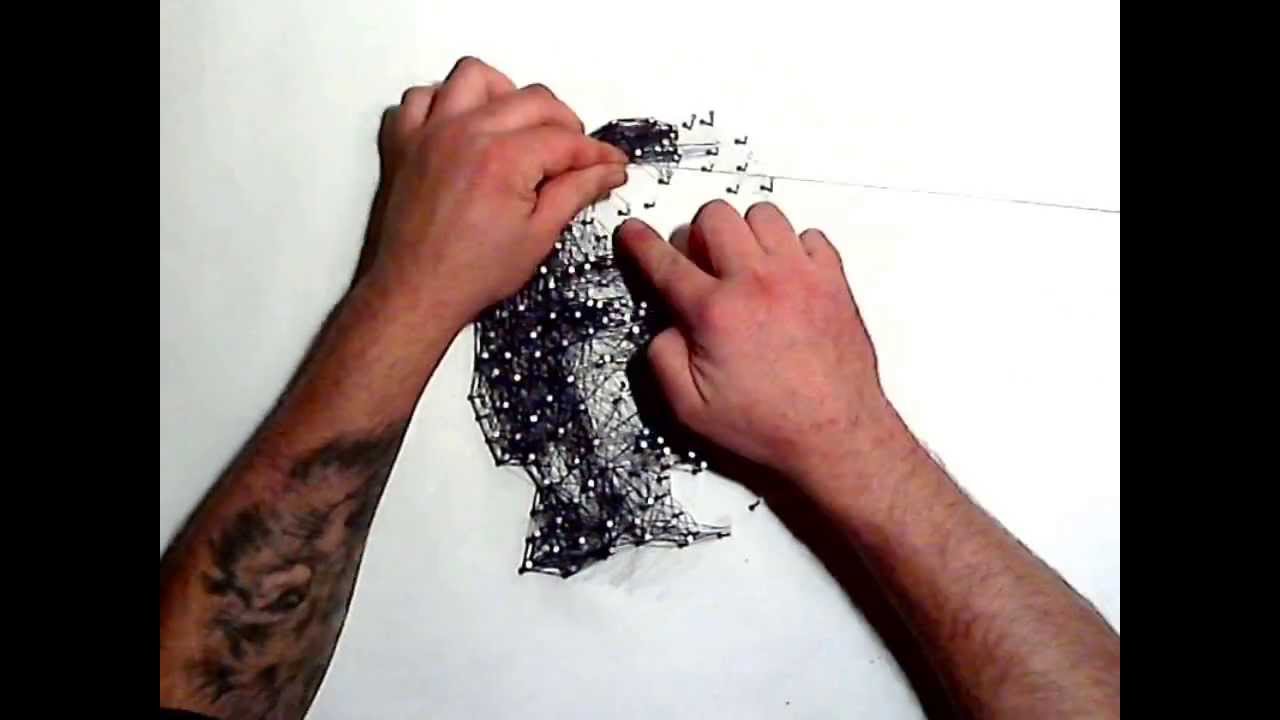 Art with Nails and Thread - Portrait by AlexMik00 ( Kunst mit Nagel und Faden)