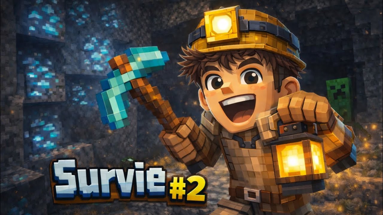 J’ai trouvé une MINE REMPLIE de DIAMANT !! Minecraft Survie - #2
