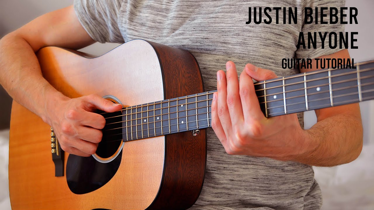 Justin Bieber - Anyone EASY Guitar Tutorial With Chords / Lyrics