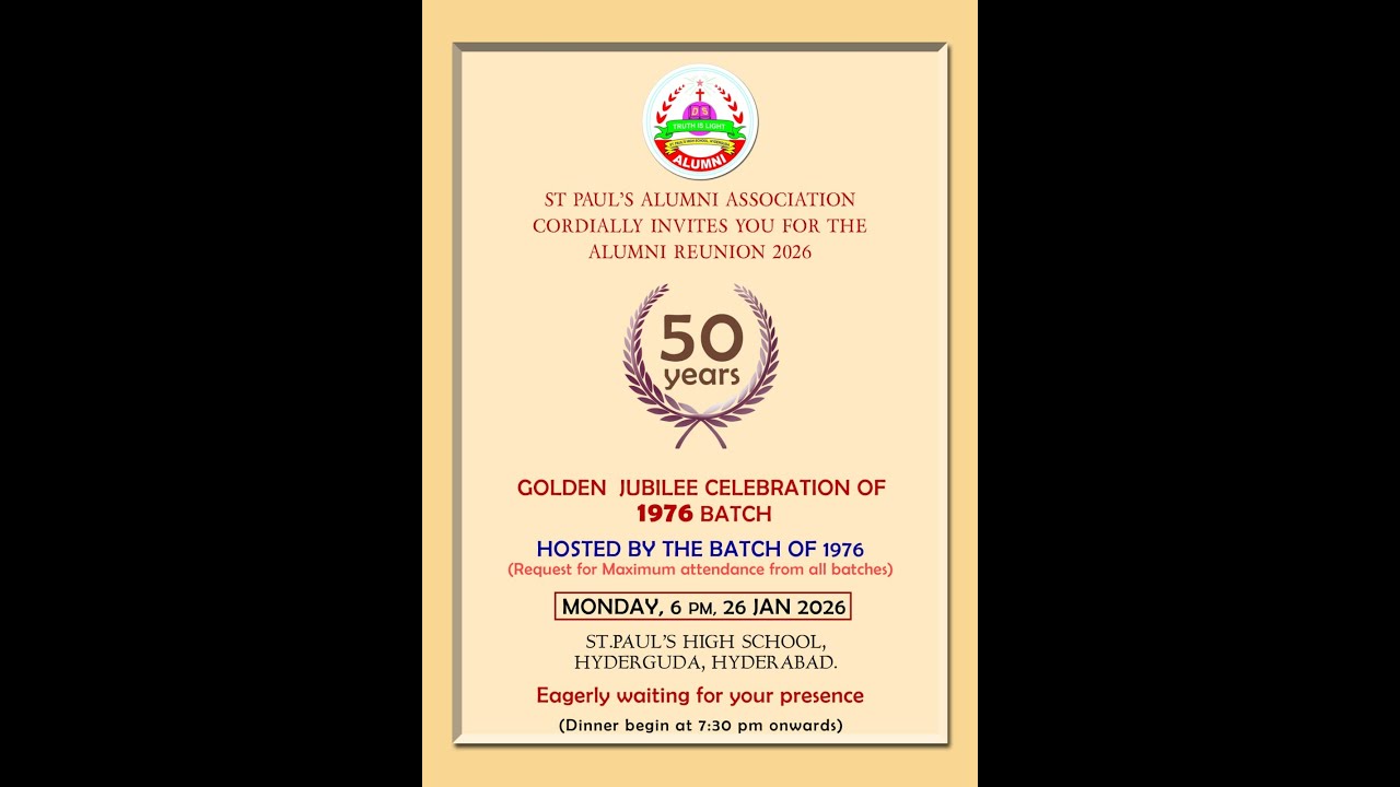 ST PAUL'S ALUMNI REUNION 2026