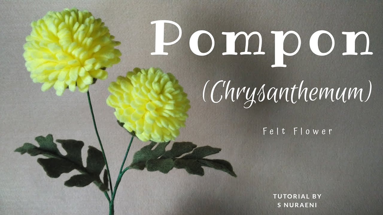 #DIY Chrysanthemum Felt Flower Tutorial - How to Make Felt Chrysanthemum Flowers || S Nuraeni