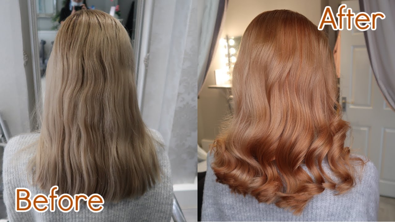 BLONDE TO COPPER HAIR TRANSFORMATION!