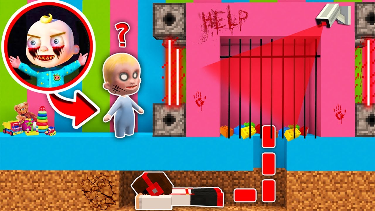 UCIECZKA Z WIĘZIENIA STRASZNEGO DZIECKA PIOTRUSIA W MINECRAFT?!