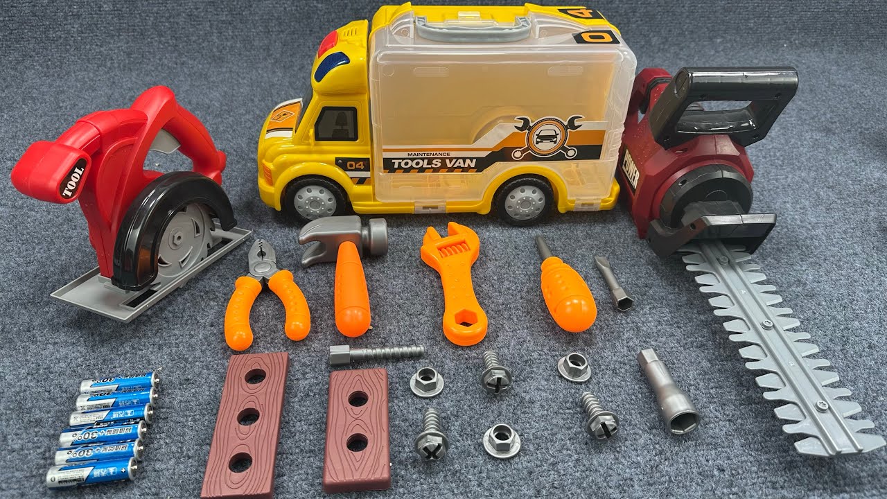 11 min to open the box，satisfied with the electric screwdriver,screw assembly toolbox!Toy Review 