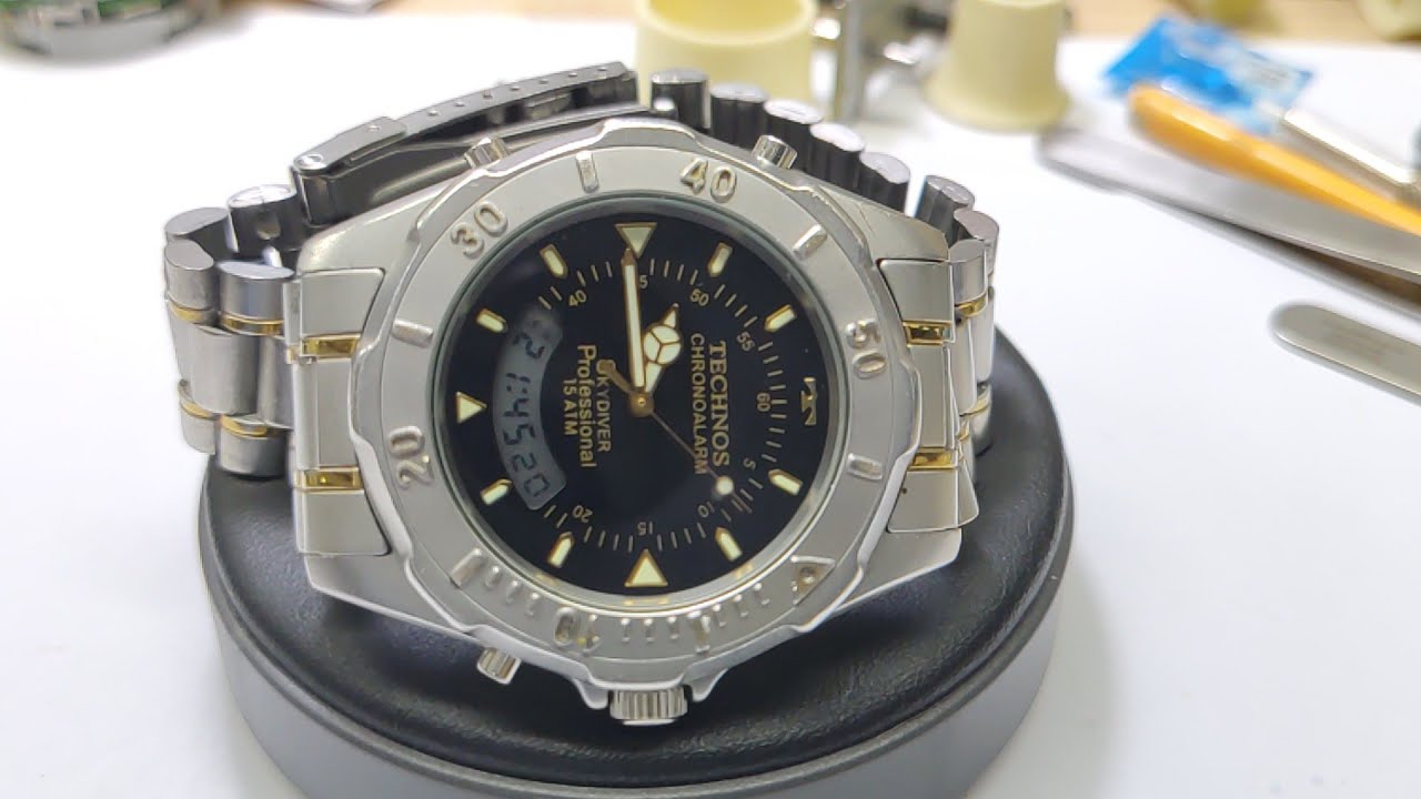 TECHNOS SKYDIVER T20557 - UM CLÁSSICO! VEJA O SERVIÇO NA ÍNTEGRA! AJUSTE DA HORA - LIGAR ALARME ETC