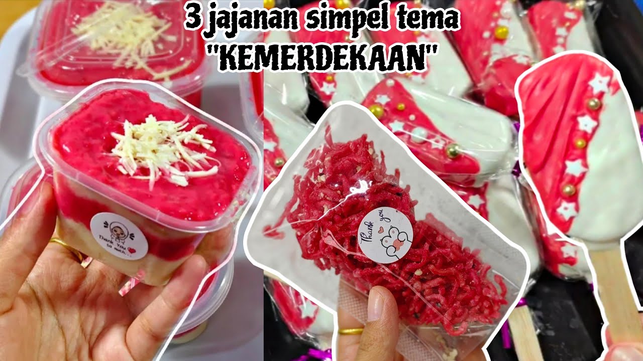 SIMPEL MURAH MERIAH‼️3 KREASI CEMILAN UNIK TEMA KEMERDEKAAN 